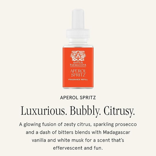 Pura & Antica Farmacista Home Scent Refill - Smart Home Air Diffuser - Up to 120-Hours of Luxury Fragrance per Refill - Household Essential - Safe Diffuser Fragrance - Aperol Spritz