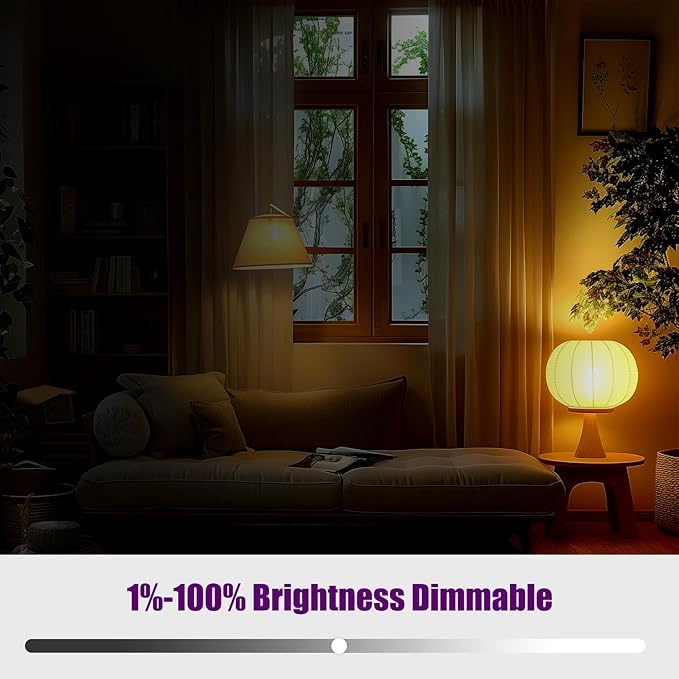4 Packs E26 Rechargeable Light Bulbs with Remote, A21 Wireless 2000mAh Battery Operated LED Light Bulbs for Lamp, 3 Color Temperatures Dimmable Color Changing Bulb for Outdoor Use