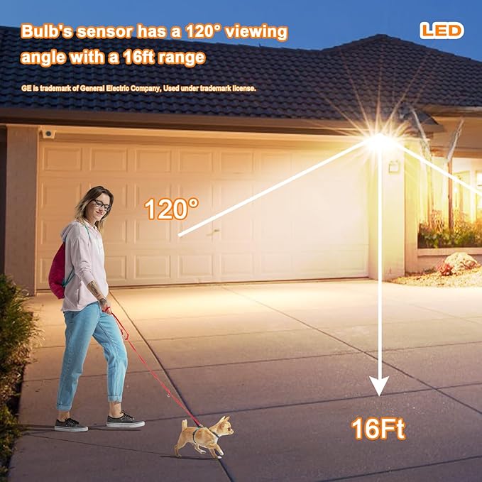 Motion Sensor LED Corn Light Bulbs for Outdoor Indoor, 100W Motion Detector Led Bulb, E26 E39 15000Lm 5000K Daylight, Motion Activated Security Lights for Outside, Inside (2 Pack)