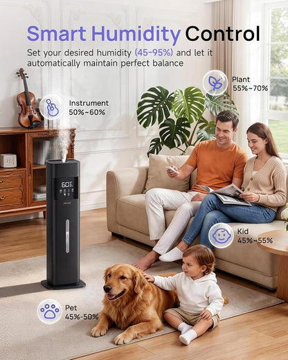 Humidifier Large Room, 2.1Gal/8L Cool Mist Humidifiers for Bedroom