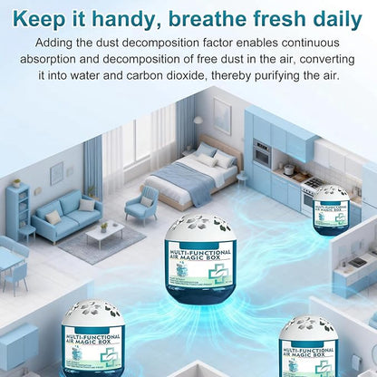 2Pcs Indoor Air Purification Dust Removal Magic Box,Multi-Functional Air Magic Box,Automatic Dust Collection Air Box for Home,Odor Eliminator Air Freshener,Automatic Air Essence Box for Home,Bathroom
