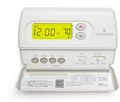 Emerson Thermostats Emerson 1F87-361 7 Day Programmable Thermostat for Single-Stage Systems