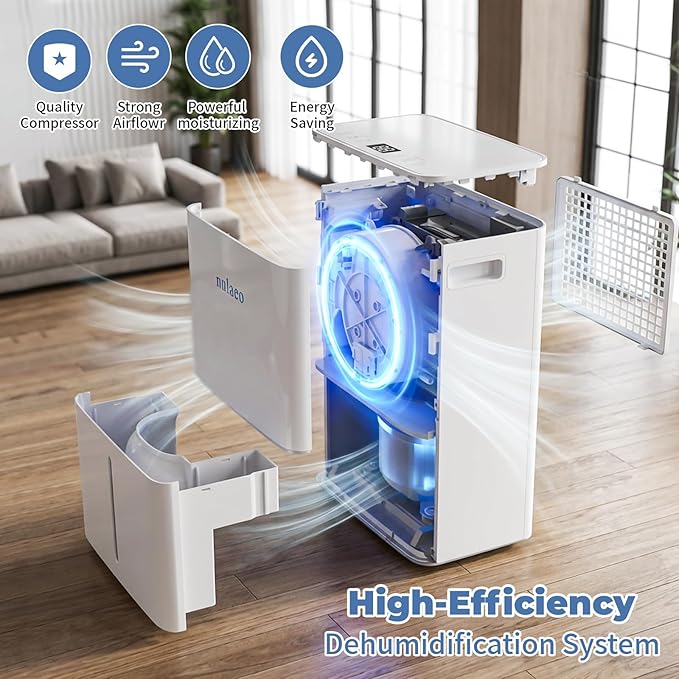 3600 Sq. Ft Dehumidifier for Basement - 36 Pints Dehumidifier Built-in Compressor, 3 Modes Smart Humidity Control, Auto Defrost and 24H Timer & 67 OZ Water Tank, Portable for Bedroom & RV