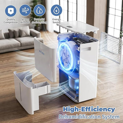 3600 Sq. Ft Dehumidifier for Basement - 36 Pints Dehumidifier Built-in Compressor, 3 Modes Smart Humidity Control, Auto Defrost and 24H Timer & 67 OZ Water Tank, Portable for Bedroom & RV