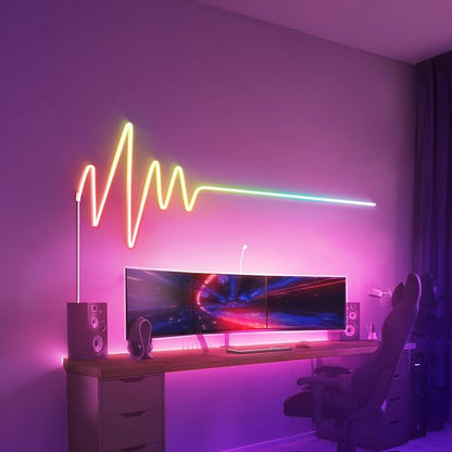 Feit Electric Smart Neon Strip Lights 10FT, Flexible RGBW Color Chasing LED Light Strip, 2.4GHz WiFi Enabled, Works with Alexa and Google Home Assistant, 22W, Music Sync, App Control NF10/CHASE/AG