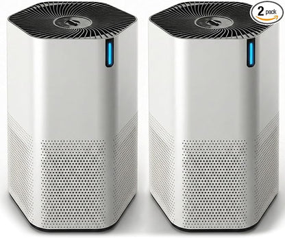 SonoHealth AirPro Purifier for Home and Bedroom | HEPA 14 Filter | Ultra-Quiet Air Cleaner | Activated Carbon Filter and Essential Oil Diffuser - (2 Packs)