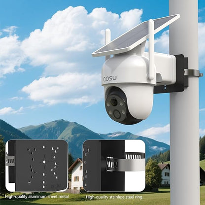 Pole Mount for for AOSU D1 SE/Lite/Max,eufy Solocam S340/E30,Reolink Argus PT 3MP/4MP/5MP/2K ANSQUE(GU01/SA01),SEHMUA,TP-Link Tapo Outdoor Pan/Tilt Wi-Fi,Cinnado B6 Security Cameras (Black)