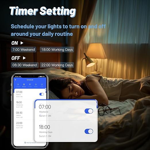 BSEED Smart Light Switch, 3 Gang WiFi Alexa Light Switch with Remote APP Control and Timing Function, Single Pole Black Light Switches Work with Alexa, Google Assistant, Voice Control, Group Control