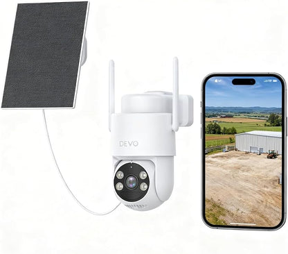 Devo Security Camera Wireless Outdoor 2.3K Color Night Vision, AI Detection