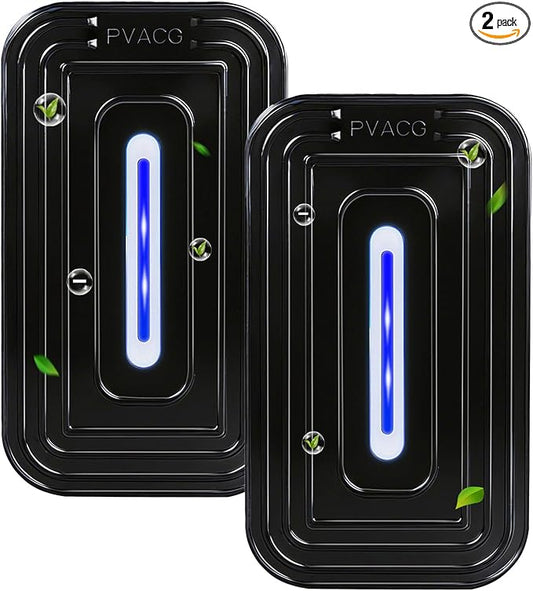 2 Pack 2026 Upgraded Plug in Air Ionizers for Home,Ionic Air Purifier for Home Office Bedroom Bathroom Living Room Quiet and Portable Air Freshener for Bedroom(2,Black)