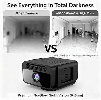 Hidden Camera with Cloud, 4K HD WiFi Mini Spy Camera 150° View Video, Wireless Indoor Surveillance Secret Camera, Smart AI Motion Detection/Night Vision for Home Security Small Nanny Cam (Black-4K)