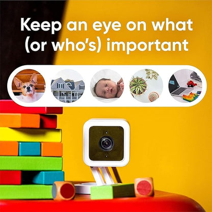 Cam V3 Smart Home Security Camera, Indoor/Outdoor Use, IP65-Rated 1080p Plug-in, Color Night Vision, Motion Detection, Two Way Audio, Works with Alexa, Google Assistant, Cam V3+32GB Micro SD Card