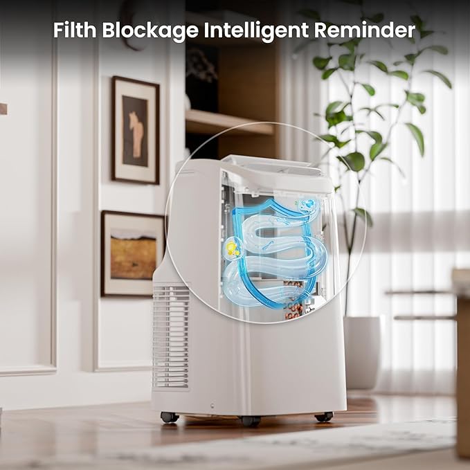 ZAFRO Portable Air Conditioners, 10000 BTU (6000 BTU SACC), Portable AC with Drainage-free Cooling, Fan & Dehumidifier, Smart AC Unit with APP/Remote, 47dB Quiet, 24H Timer for Living Room, Bedroom