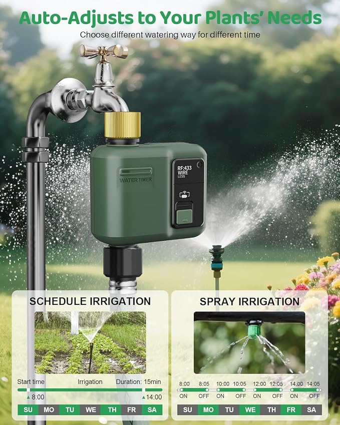 WiFi Water Timer for Garden Hose, 3 Pc Smart Sprinkler Controller