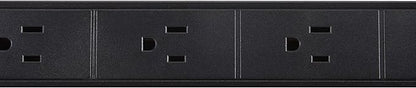 Amazon Basics Surge Protector Power Strip, 9-Outlet, Heavy Duty, Metal, 600 Joules, 6ft Extension Cord, Mountable, Wide Spaced, Black