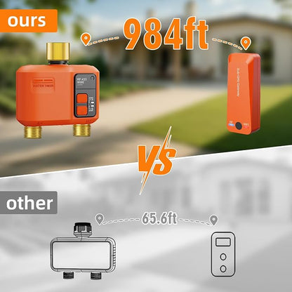 WiFi Sprinkler Timer 2 Zone, Smart Water Timer with Brass Inlet & Outlet