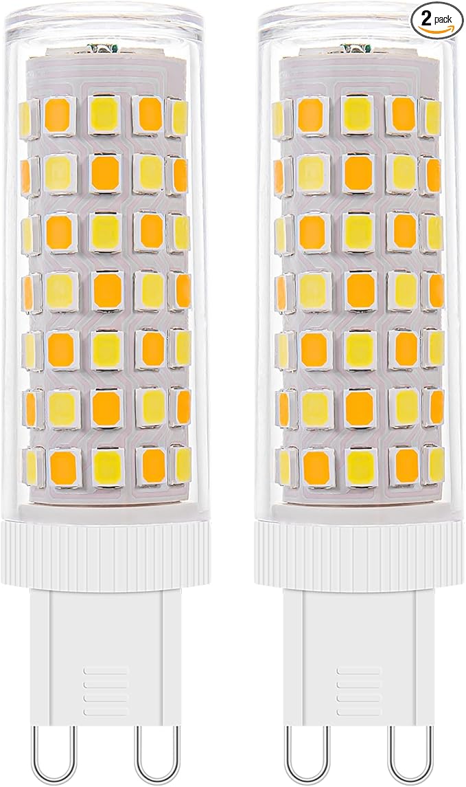 2Pack Dimmable Wi-Fi Smart LED Bulbs with G9 Base,Compatible with Amazon Alexa and Google Assistant-Warm to Cool White(2700K-6000K),Adjustable Brightness From 1%-100% (120V,0.4-4.7W,40LM-450LM）