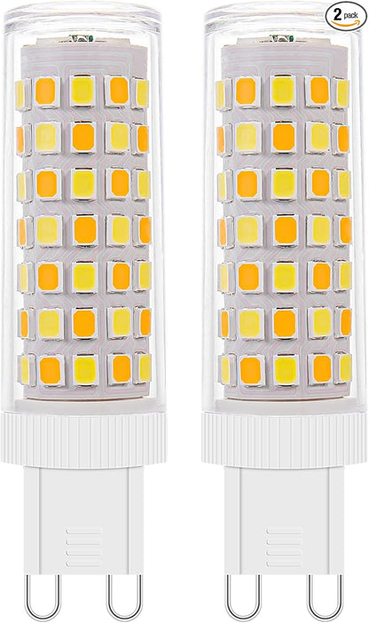 2Pack Dimmable Wi-Fi Smart LED Bulbs with G9 Base,Compatible with Amazon Alexa and Google Assistant-Warm to Cool White(2700K-6000K),Adjustable Brightness From 1%-100% (120V,0.4-4.7W,40LM-450LM）