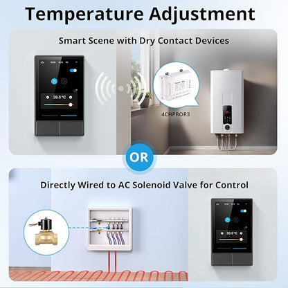 SONOFF NSPanel Smart Switch - 2-Switch Panel Home Control With Touchscreen, Temperature Function, Lights Control - Compatible With Alexa and Google Home, Black