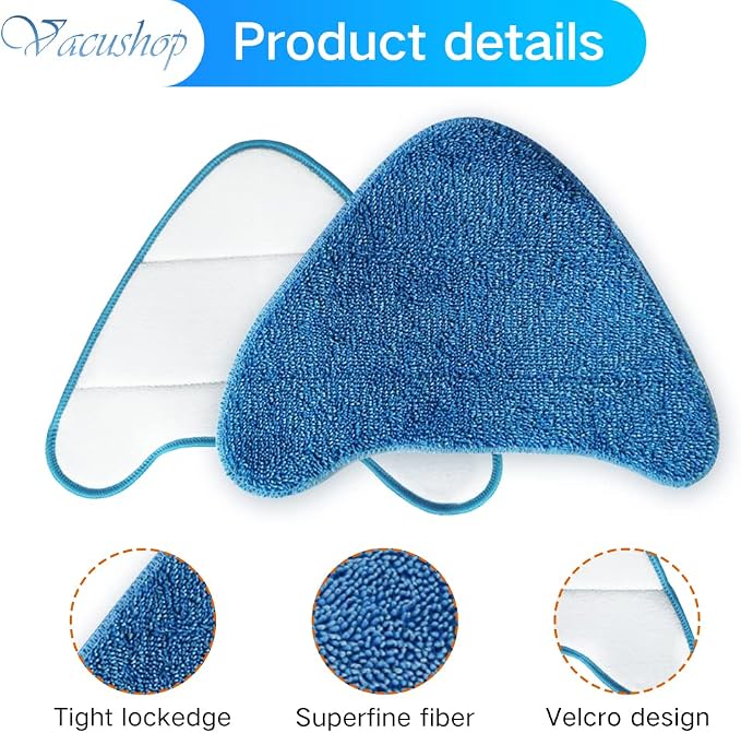 Vacuum Accessories Replacement for Hoover WH21000 Reusable Microfiber Soft x4 Mop Pad