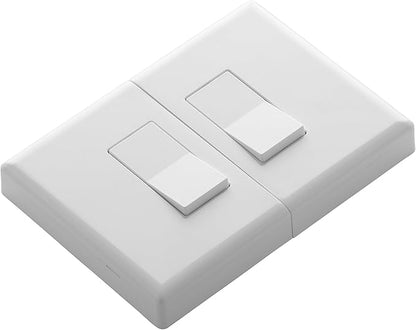 Home Automation Lighting, ZWAVE Plus Smart Switch by Ecolink (NEW, in Retail Packaging) - Lighting Control, White Dual Rocker Style Light Switch Design (PN - DDLS2-ZWAVE5)