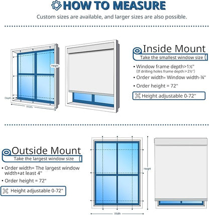 Motorized Blinds for Windows - Hapadif Roller Window Shades with Remote, No-Drill Installation, Cordless Automatic Blackout Electric Blinds, Adjustable Height, Easy to Use (Black, 31 x 72)