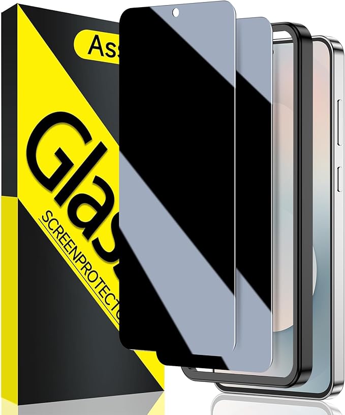 Asstar [2 Pack] Privacy Screen Protector for Samsung Galaxy S25 FE,9H Tempered Glass Privacy Samsung Galaxy S25 FE Screen Protector,Anti-Scratch Case Friendly Bubble Free Easy Install Accessories
