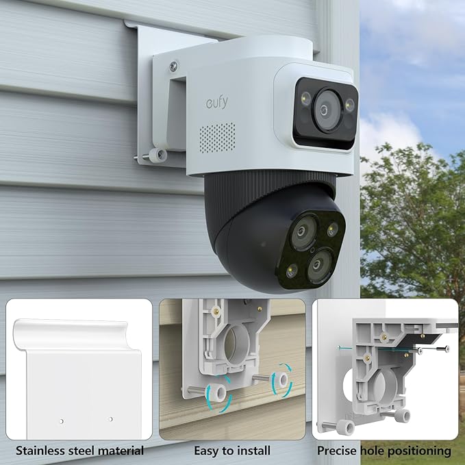 Vinyl Siding Mount Compatible with eufy PoE NVR Security System S4 Max and eufy PoE Bullet-PTZ Cam S4 Camera Mounting Bracket Accessories (Not Compatible with eufyCam S4) (White )