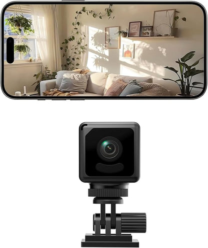 Mini Camera, 4K HD Camera, Small Cameras Wireless, Nanny cam with Night Vision for Indoor, Pets, Baby