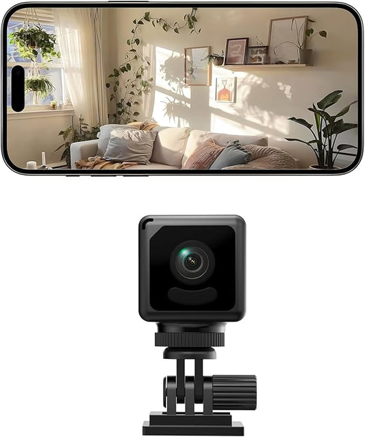 Mini Camera, 4K HD Camera, Small Cameras Wireless, Nanny cam with Night Vision for Indoor, Pets, Baby