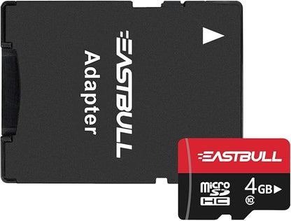EASTBULL 4GB 5-Pack of Micro SD Cards, 4GB SD Cards Pack Full HD Video 90MB/s UHS-I U1 Micro SDHC Class 10 for Surveillance Security Cam (5 Units and 2 Adapters)
