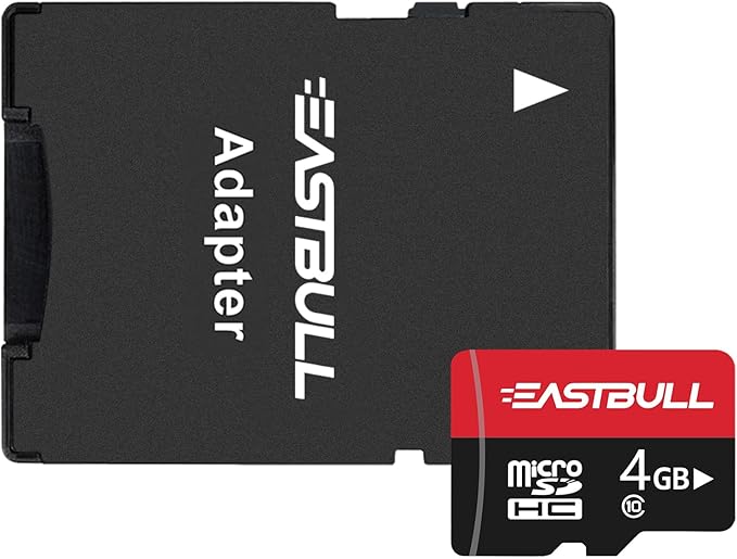 EASTBULL 4GB 10-Pack of Micro SD Card, 4GB SD Cards Pack Full HD Video 90MB/s UHS-I U1 Micro SDHC Class 10 for Surveillance Security Cam (10 Units and 2 Adapters)