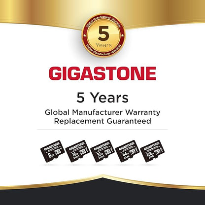 GIGASTONE 32GB Micro SD Card 5-Pack, Full HD Video, Surveillance Security Cam Action Camera Drone, 90MB/s Micro SDHC UHS-I U1 C10 Class 10