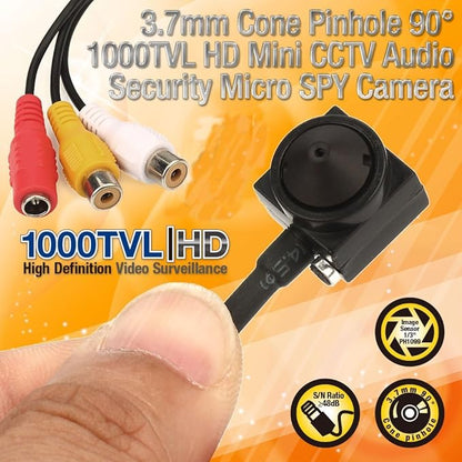 Vanxse® CCTV Hd Mini Spy Pinhole Security Camera 1000tvl Hidden Mini CCTV Surveillance Camera Indoor/Outdoor (VS-TN007)