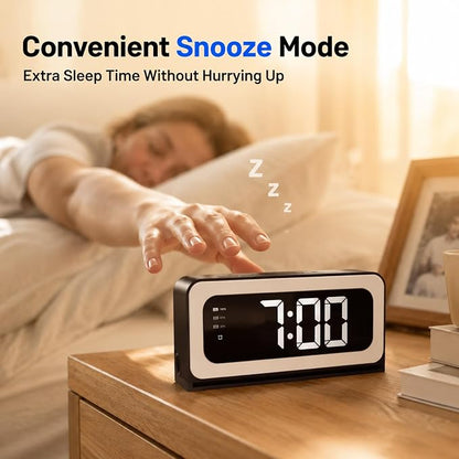 2K Alarm Clock with Camera for Home Security, 5G&2.4GHz WiFi Digital Clock Camera with Color Night Vision, AI Motion Detection, SD/Cloud Storage, Indoor Baby Pet Elderly Monitor