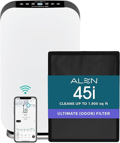 Alen 45i HEPA Air Purifier, Ultimate Filter, Covers 1,900 Sq Ft