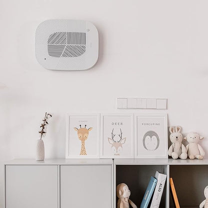 KOMMA Lov Air Purifier for Bedroom, 3.1 inch Slim Wall mount & Stylish Standing type, Hepa Filter Air Cleaner, Remove Fine Dust, Smoke. (KnitGray)
