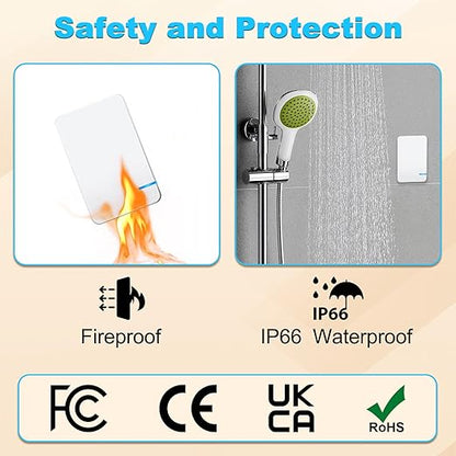 NineLeaf Wireless Light Switch Kit, No Wiring Remote Control, Mini Receiver for Ceiling Lights,Lamps, No WiFi, 1969FT Outdoor 328FT Indoor Range, IP66 Waterproof, 1000W LED(2Switches 5Receivers)