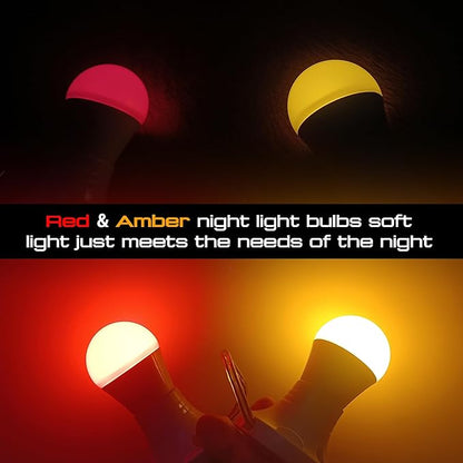 Red Light Bulbs for Sleep, 625nm Red Night Lighting 25w-40w Equivalent, Blue Light Blocking, 3W 300lm, E26 Medium Base for Bedroom Sleep, Mood, Outdoor Porch, Holiday Lighting, Non-Dimmable, 2Pack