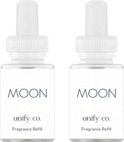 Pura & Unify Co. Home Scent Refill - Smart Air Diffuser - Long-Lasting Luxury Fragrance per Refill - Home Essential - Clean & Safe Diffuser Fragrance - 2 Pack, Moon