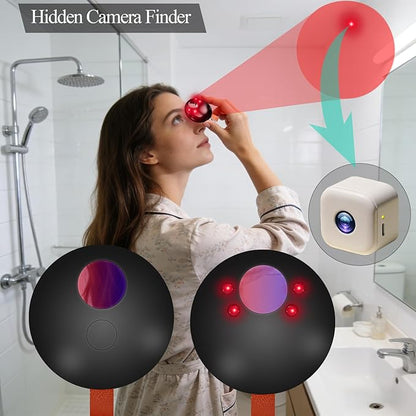 Hidden Camera Detector – Electronic Bug & GPS Tracker Finder, RF Signal Scanner, Portable Rechargeable Surveillance Detector for Home, Hotel, Car & Travel Security
