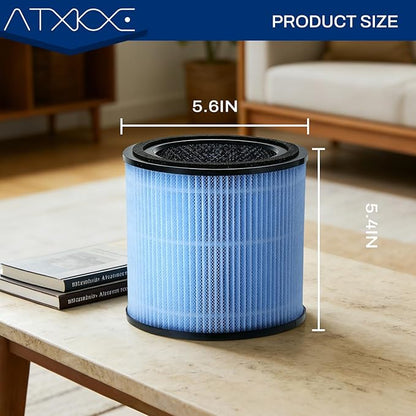 AP0601 Air Purifier Replacement Filter Compatible with AIRTOK AP0601 air Purifier, 4-IN-1 Air Purifier Filter, High Efficiency Activated Carbon Filter, 2 Pack
