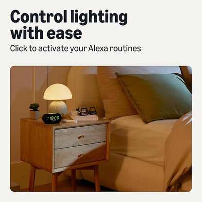 Amazon Basics Smart Dimmer Switch and Remote for Music and Routines, Works with Alexa Only, Compatible Echo Devices Required, Easy Setup, No Wiring Required, Handheld