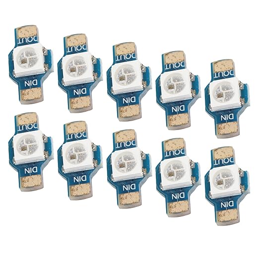 10Pcs LED Module, High Brightness Smart RGB LED, Energy Saving Lightweight Decorative Back Light, Individually Addressable LED Light Module 5V