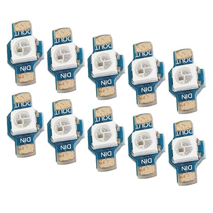10Pcs LED Module, High Brightness Smart RGB LED, Energy Saving Lightweight Decorative Back Light, Individually Addressable LED Light Module 5V