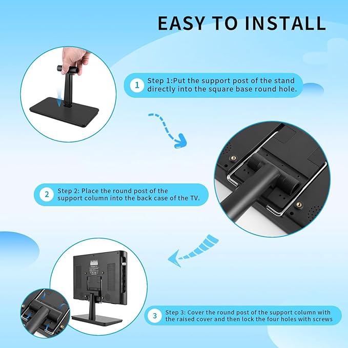 ZOSHING 17inch Security Monitor,Wall-Mounted Monitors Supports USB/Full Format Video Playback,CCTV Monitors with AV/HDMI Input/VGA/Headphone Output,Built-in Speaker, Remote Control