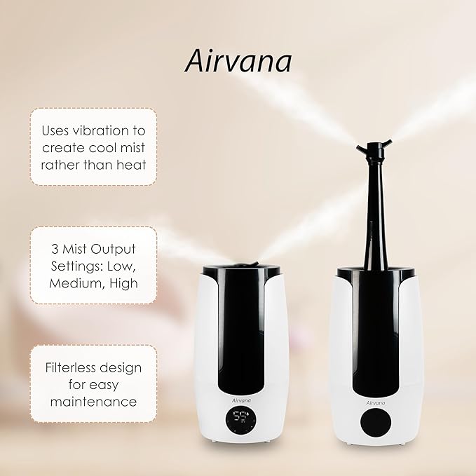 2.25 Gallon (8.5 Liter) Top Fill Digital Humidifier with LED Display Screen, Sleep Mode, and Coverage up to 757 Square Feet, AV200HUM Sage
