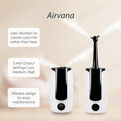 2.25 Gallon (8.5 Liter) Top Fill Digital Humidifier with LED Display Screen, Sleep Mode, and Coverage up to 757 Square Feet, AV200HUM Sage