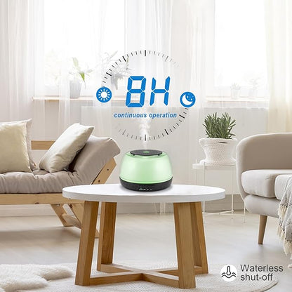 Marchred 300ML Essential Oil Diffuser - 8-Hour Aromatherapy with Remote Control, 7-Color LED Lights, 4 Timer Settings for Home