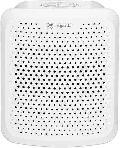 PureGuardian AP201W Pluggable Air Purifier with Nightlight, Odor-Eliminating Aromatherapy Essential Oil Pad Included, 7-in Pluggable Air Purifier, White